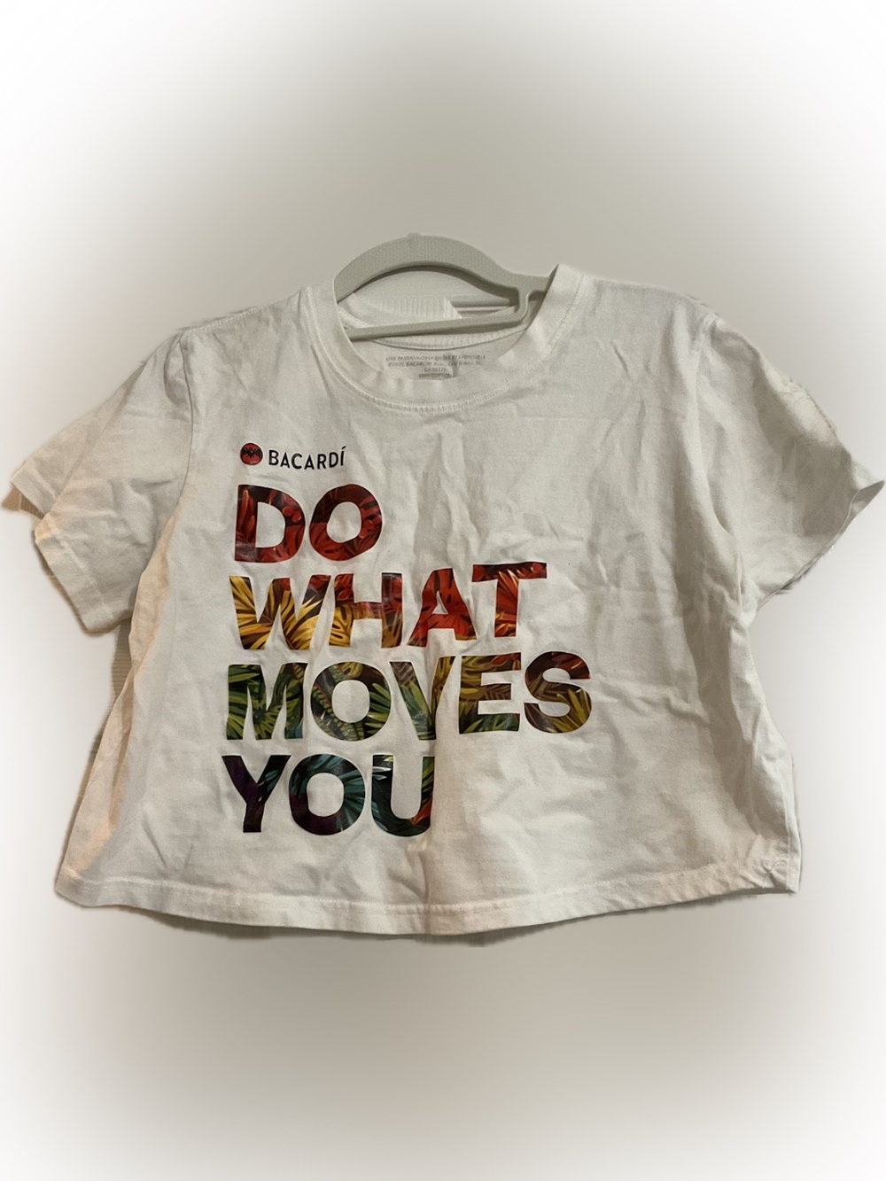 Bacardi Merch 'Do What Moves You' White Graphic Tee Size L